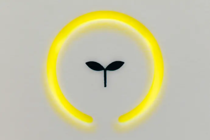 blue and white round logo